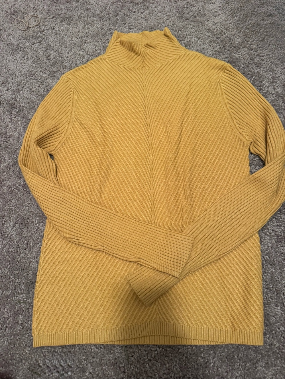 Etcetera Mustard Ribbed Turtleneck Sweater